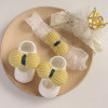 Newborn Hairband + Socks 3 pcs set (box to be filled by yourself),Newborns (1 year old or less),Uni size,Set,5% spandex,70% cotton,25% polyester fiber【Packaging without Words】_201616543