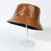 Bright leather colored fisherman hat/leather solid colored hat Unisex 56-58CM Panama 100%PU 【English Packaging】_201448262