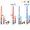 2 x 3 в 1 телескопические космические мечи Со светом Со звуком IC без слов С элементами питания Материал с нанесением краски пластик【Упаковка на английском языке】_P01593149_2_m