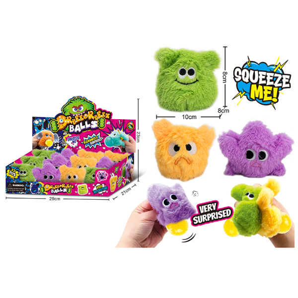 3 styles of monster plush decompression balls