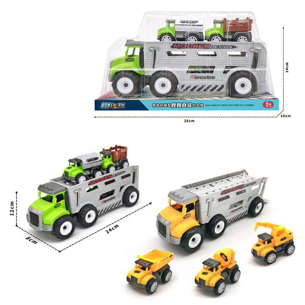 卡通农夫车载3只回力农夫车/卡通工程车载3只回力工程车,инерционный,Материал без нанесения краски,пластик【Упаковка на китайском языке】_201293338_hd