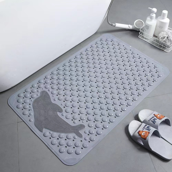 Solid Color Massage Brush Bathroom Non-Slip Mat