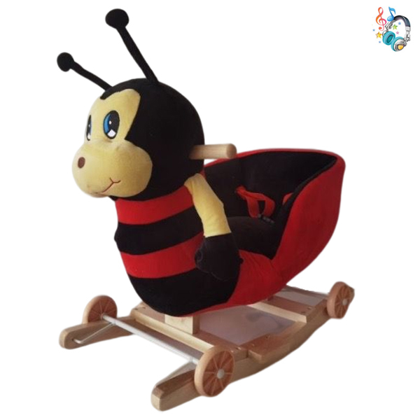 Wooden ladybug dual purpose rocking car Rocking chair Music Plush【Packaging without Words】_201319762_hd