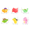 6PCS Children's Bathing Enamel Toys Vinyl【English Packaging】_P02498355_9_m