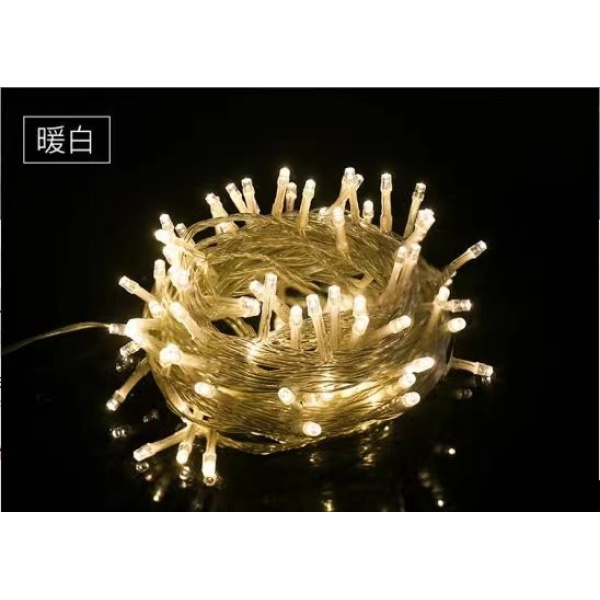 Warm White 10m 100 Lights Colorful Lights,one colour only,Plastic【Packaging without Words】_201365375_hd