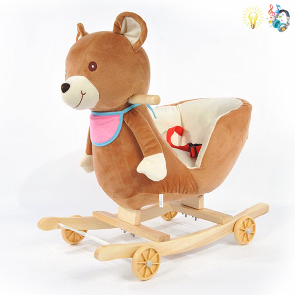 Brown little bear rocking chair Rocking chair Lights Music Plush【Packaging without Words】_201379251_hd