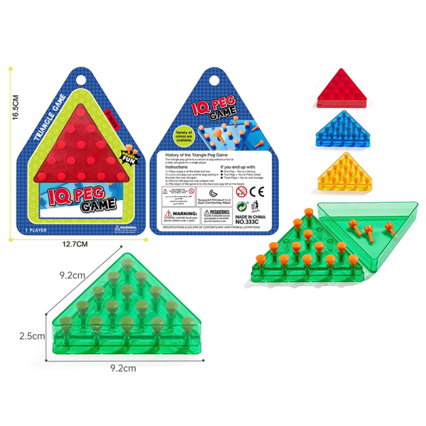 IQ Puzzle Single player Chess Kongming Chess Triangle Nail Game Chess,Plastic【English Packaging】_201394387_hd