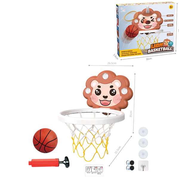 Cartoon Lion Children's Basketball Board Set (Indoor and Outdoor),Plastic【English Packaging】_201418604_hd