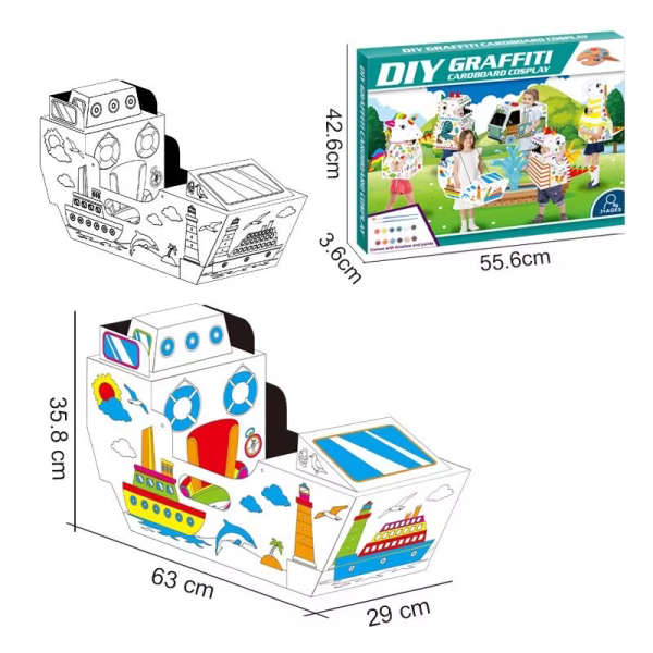 DIY милый носить самостоятельно окрашенные граффити лодка,бумага【Упаковка на английском языке】_201495666_hd