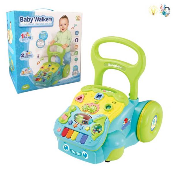 Baby Hand Pushed Learning Walk  Lights Music IC without language Plastic【English Packaging】_200205741_hd