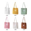 Corduroy Smiley Shoulder Tote Bag,Mix color,Mix color【Packaging without Words】_P02798881_4_m