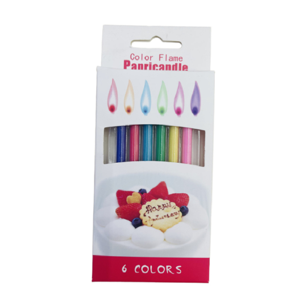 6.5cm Colorful Flame Candle,Mix color,Paraffin【English Packaging】_201652458_hd