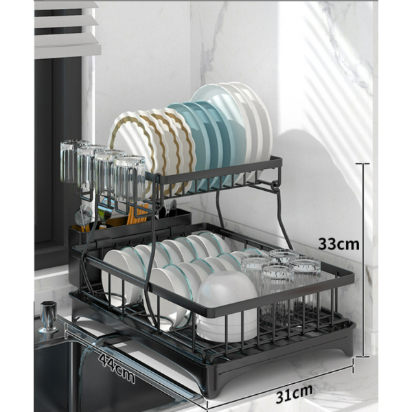 Double Water Filter Bowl Rack,Two tiers,one colour only,Metal【Packaging without Words】_201664607_hd