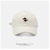 Large brim cotton duck tongue cap sunscreen sunshade embroidery show face small baseball cap,Baseball cap,Textile【Packaging without Words】_P02873438_3_m