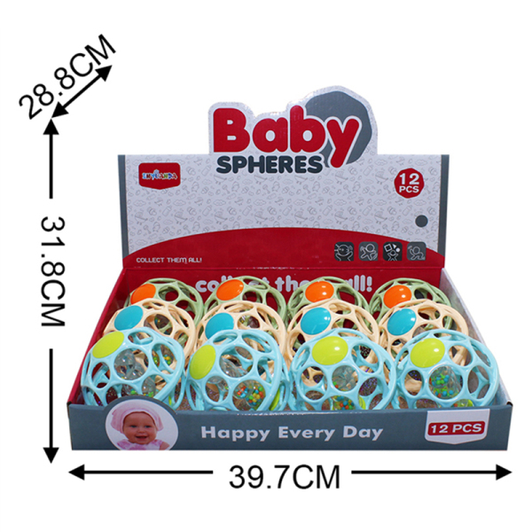 Baby Grip Ball Мягкие резиновые погремушки 3 цвета