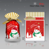 50PCS 15*23 Red Snowman Christmas Candy Bag,Almond Cookies / Macaroni Packaging,one colour only,Plastic【English Packaging】_201414277