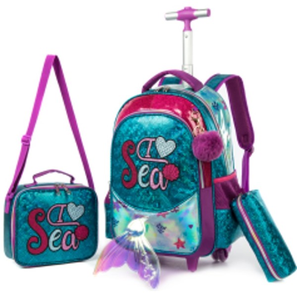 17" Mermaid Trolley 3-Piece Set,Mix color,Mix color,Nylon【Packaging without Words】_201591509_hd