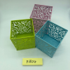 Square Colorful Rose Wire Mesh Pen Holder,one colour only,Metal【English Packaging】_201549533