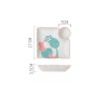 Dinosaur Ceramic Dumpling Plate 【 17.5 * 17.5 * 3.5cm 】,one colour only,Ceramics【Packaging without Words】_P03027728_2_m