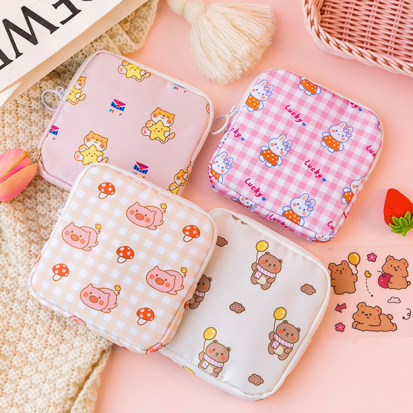 Portable Sanitary Napkin Storage Cosmetic Bag,Mix color,Mix color,Plush【Packaging without Words】_201654531_hd