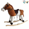 Electric wooden rocking horse With battery Wooden horse Music 【English Packaging】_201278903