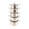 Stainless Steel Stock Pot Set of 5,one colour only,Metal【English Packaging】_201522445_1_m