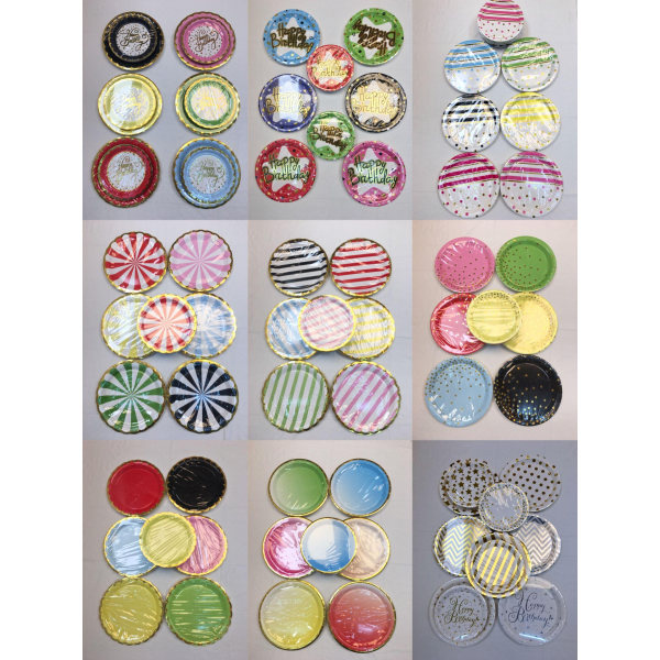 10 Stamped Dinner Plates