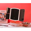 Tri-fold LED Cosmetic Mirror with Drawer,one colour only,glass【Packaging without Words】_P02843370_3_m