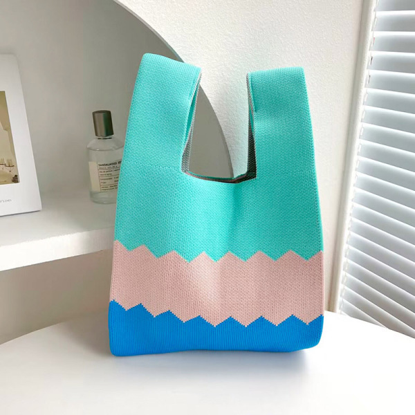 knitted tote bag