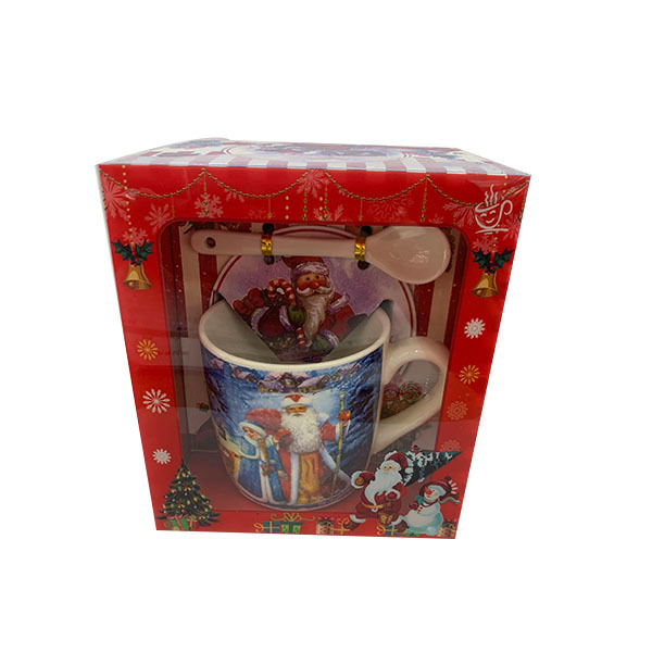 Ceramic Mugs Christmas Mug with Spoon 240ML Mixed