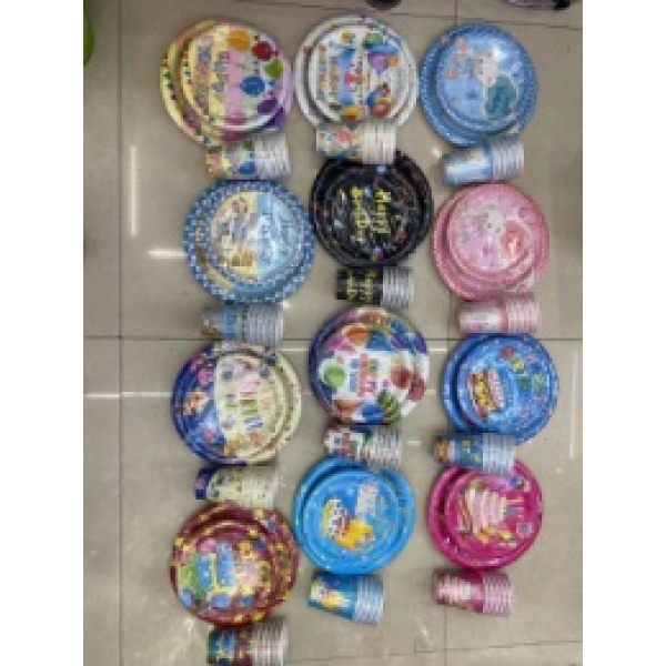 7" 10pcs Plain Birthday Printed Series Birthday Party Tableware,Multiple styles,paper【Packaging without Words】_201493809_hd