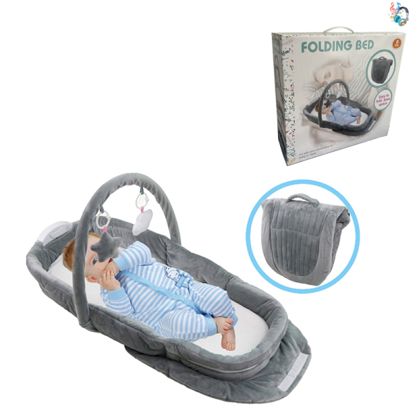 Baby music vibrating folding bed