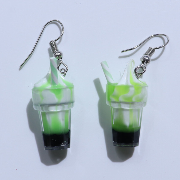 Resin Ice Cream Earrings Hook Type