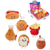 12PCS 6 styles of plush Western style set pendant (burger/hot dog/chicken leg/french fries/milk tea/toast),Plush【English Packaging】_201938579_1_m