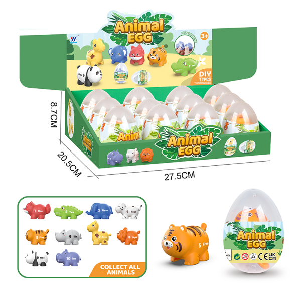 Dinosaur Eggs Tiger Numbers Animal Matching