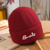 Solid Color Embossed Letter Cap,Unisex,56-60CM,Winter Hat,100% acrylic【Packaging without Words】_P02671645_21_m