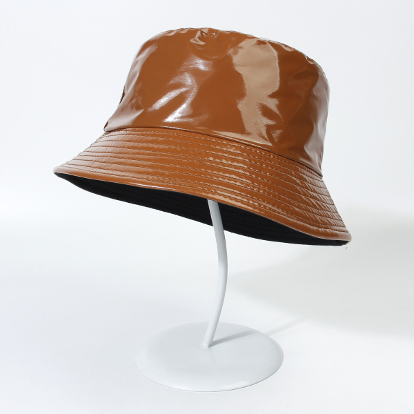 Bright leather colored fisherman hat/leather solid colored hat