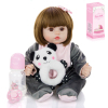 45cm Reborn doll with bottle, pacifier and panda,17 inches,Plush【English Packaging】_200909894