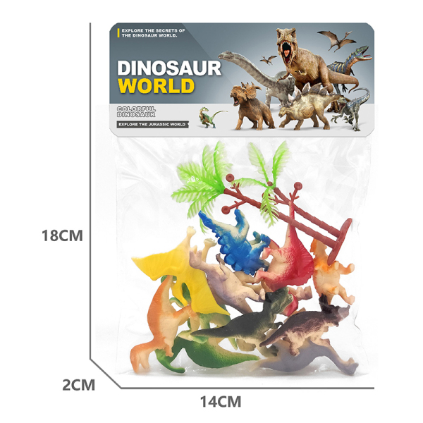 12 (pcs) solid small dinosaurs