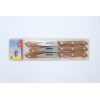 6PC Wood Grain Handle Peeler Knife Set,one colour only,Metal【English Packaging】_201403371