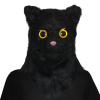 Halloween party props - black cat head cover with open mouth,Plastic【English Packaging】_201683860_1_m