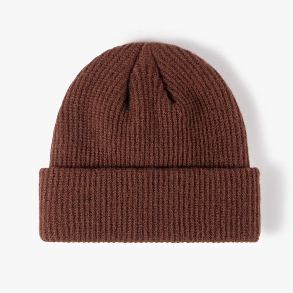 Solid color woolen hat