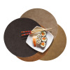 Round Cowhide Placemats,Mix color,Leather【Packaging without Words】_P02999615_2_m