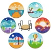 6PCS Diamond Painting Coasters,Multiple styles,Plastic【Packaging without Words】_201368441