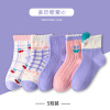 Love Flower Collection Boneless Socks 5 Pairs,Girls,S-XL,75% cotton,23% polyester fiber,2%spandex【Packaging without Words】_201636054