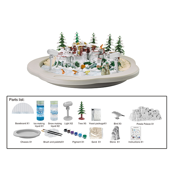 Science experiment scene snowmaking set