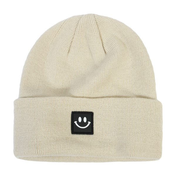 Adult smiley face flat needle hat/smiley face hat