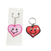 12PCS Single Sided Soft Rubber Peach Heart Keychain,Multiple styles,Plastic【Packaging without Words】_P02554656_2_m