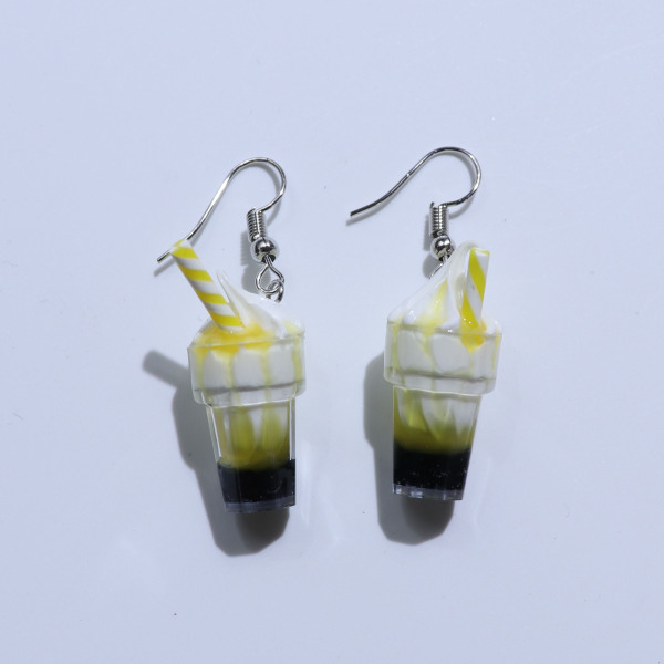 Resin Ice Cream Earrings Hook Type