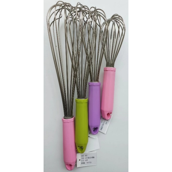 16-inch eight-wire heart-shaped plastic handle 2.0 wire whisk,Mix color,Plastic【Packaging without Words】_201712605_hd